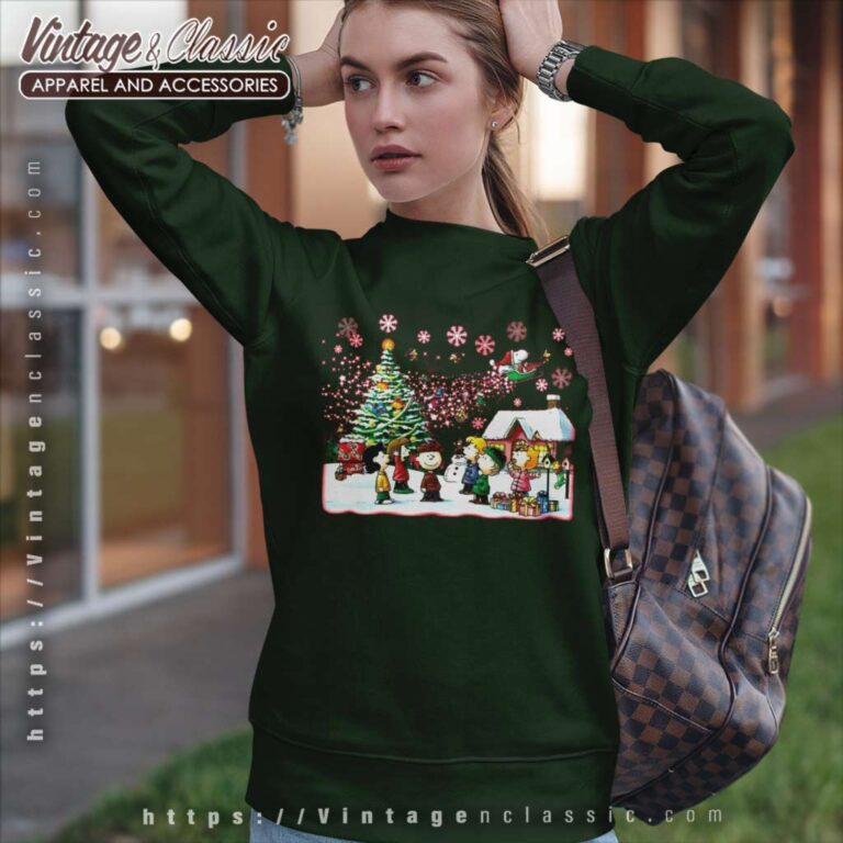 Snoopy And Friends Singing Around Christmas Sweatshirt Snoopy And Friends Singing Around Christmas Sweatshirt