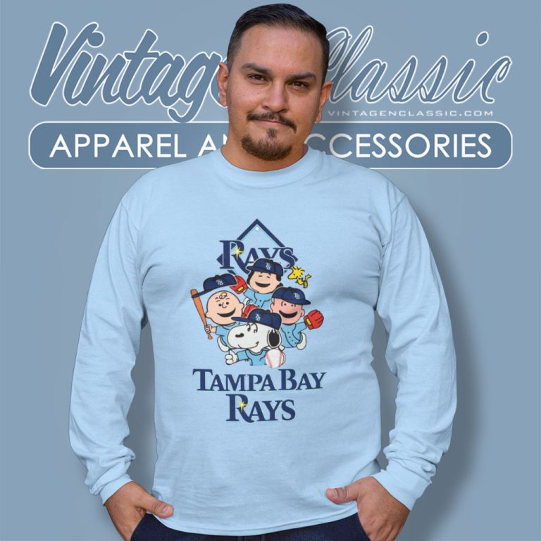 Snoopy And Friends Tampa Bay Rays Long Sleeve Tee Snoopy And Friends Tampa Bay Rays Long Sleeve Tee