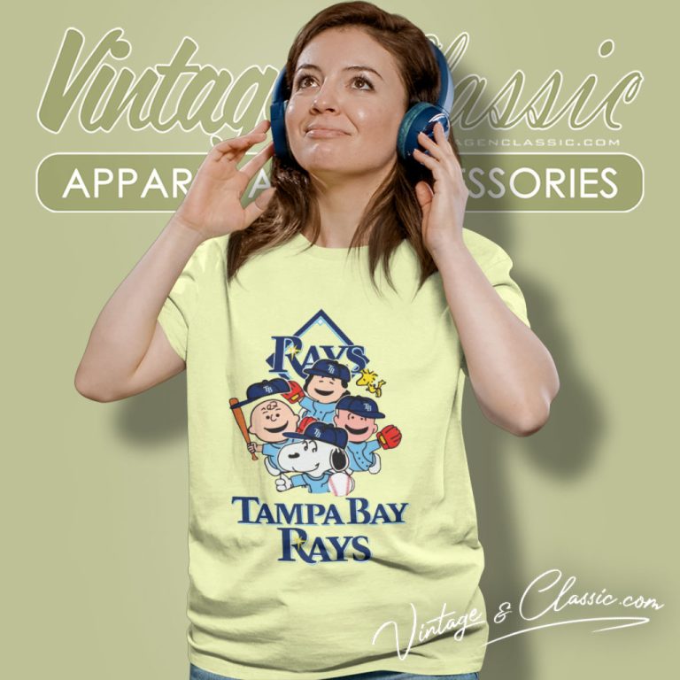 Snoopy And Friends Tampa Bay Rays Women T Shirt Snoopy And Friends Tampa Bay Rays Women T Shirt