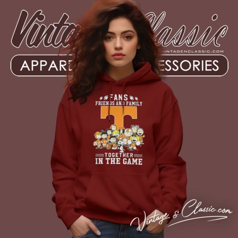 Snoopy And Friends Tennessee Volunteers Fans Friends And Family Together In The Game Hoodie Snoopy And Friends Tennessee Volunteers Fans Friends And Family Together In The Game Hoodie