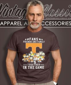 Snoopy And Friends Tennessee Volunteers Fans Friends And Family Together In The Game T Shirt