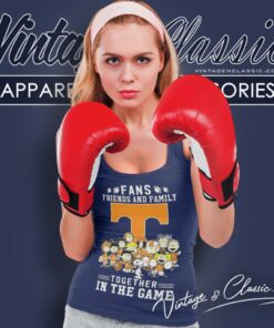 Snoopy And Friends Tennessee Volunteers Fans Friends And Family Together In The Game Tank Top Racerback