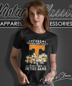 Snoopy And Friends Tennessee Volunteers Fans Friends And Family Together In The Game Women T Shirt