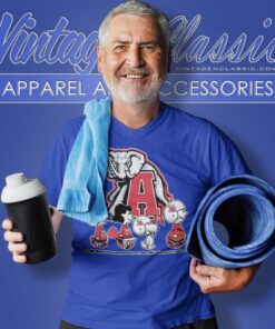 Snoopy And Friends Walking Alabama Crimson Tide V Neck TShirt