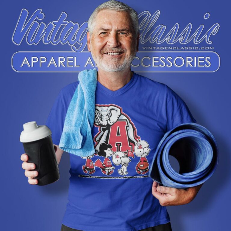 Snoopy And Friends Walking Alabama Crimson Tide V Neck TShirt Snoopy And Friends Walking Alabama Crimson Tide V Neck TShirt