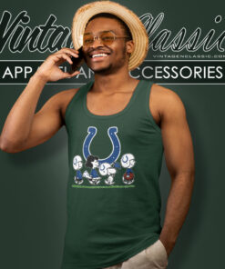 Snoopy And Friends Walking Indianapolis Colts Tank Top Racerback