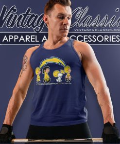 Snoopy And Friends Walking Los Angeles Chargers Shirt 5 Snoopy And Friends Walking Los Angeles Chargers Tank Top Racerback