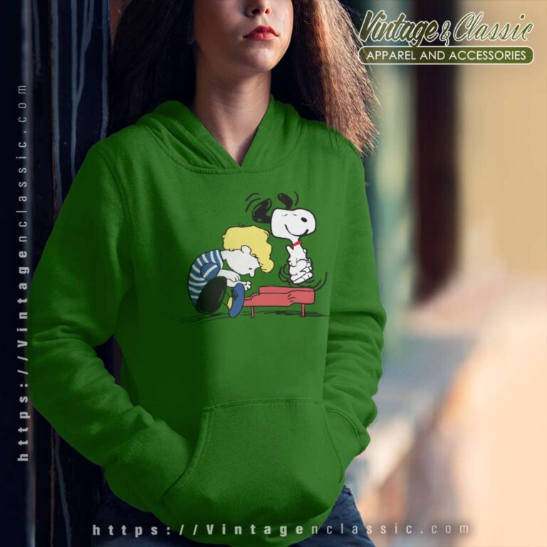 Snoopy Schroeder Charlie Play Piano Hoodie Snoopy Schroeder Charlie Play Piano Hoodie