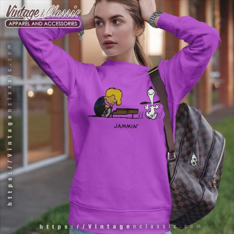Snoopy And Schroeder Jammin Sweatshirt Snoopy And Schroeder Jammin Sweatshirt