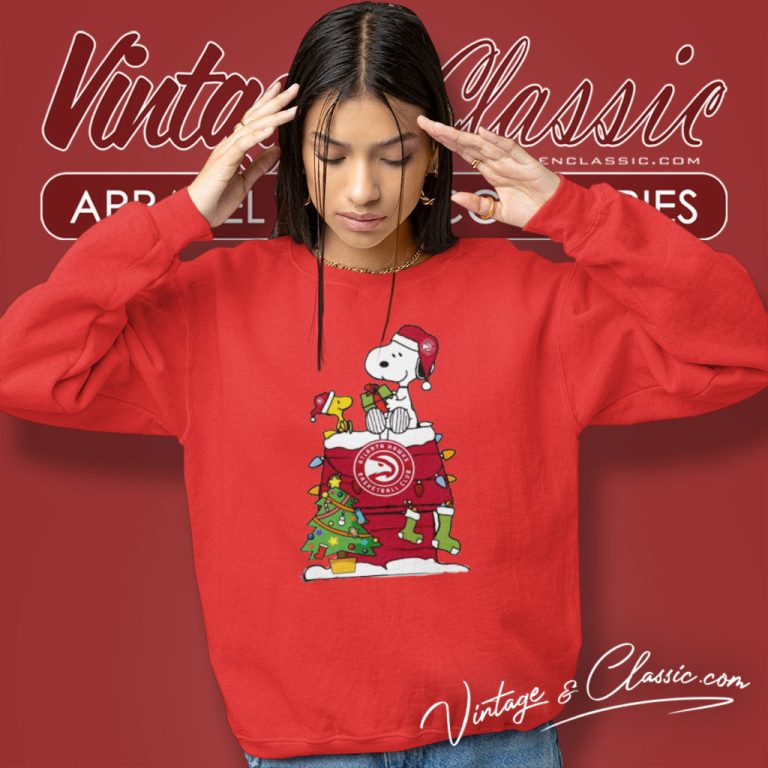 Snoopy And Woodstock Atlanta Hawks Nba Christmas Sweatshirt Snoopy And Woodstock Atlanta Hawks Nba Christmas Sweatshirt
