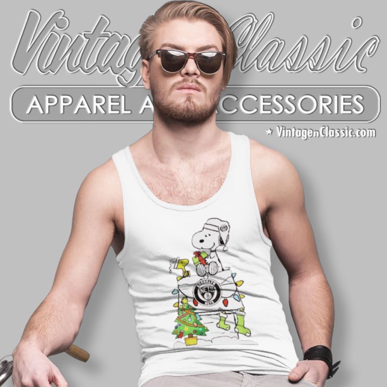 Snoopy And Woodstock Brooklyn Nets Christmas Tank Top Racerback Snoopy And Woodstock Brooklyn Nets Christmas Tank Top Racerback