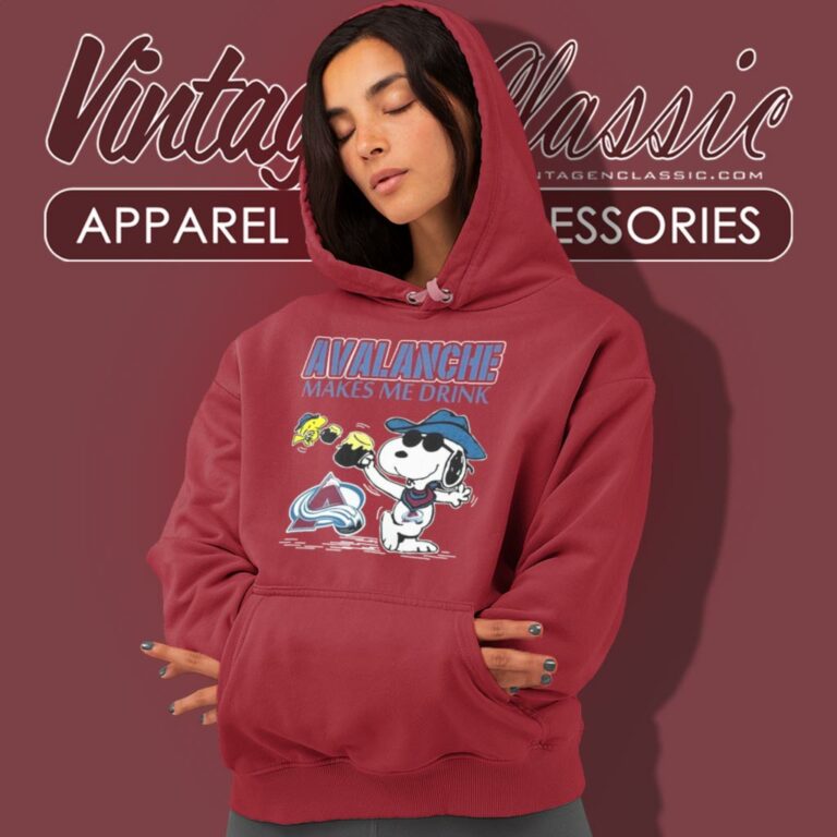 Snoopy And Woodstock Colorado Avalanche Makes Me Drink Hoodie Snoopy And Woodstock Colorado Avalanche Makes Me Drink Hoodie