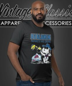 Snoopy And Woodstock Colorado Avalanche Makes Me Drink T Shirt