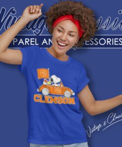 Snoopy And Woodstock Driving Car Clemson Tigers Shirt 6 Snoopy And Woodstock Driving Car Clemson Tigers Women T Shirt