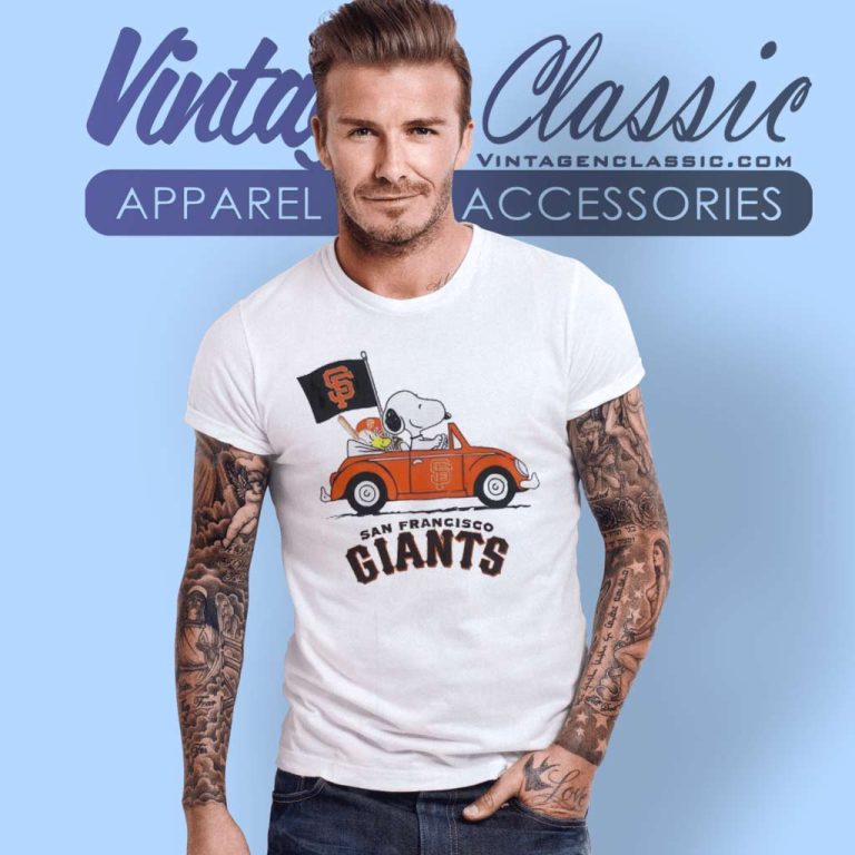 Snoopy And Woodstock Driving Car San Francisco Giants T Shirt Snoopy And Woodstock Driving Car San Francisco Giants T Shirt