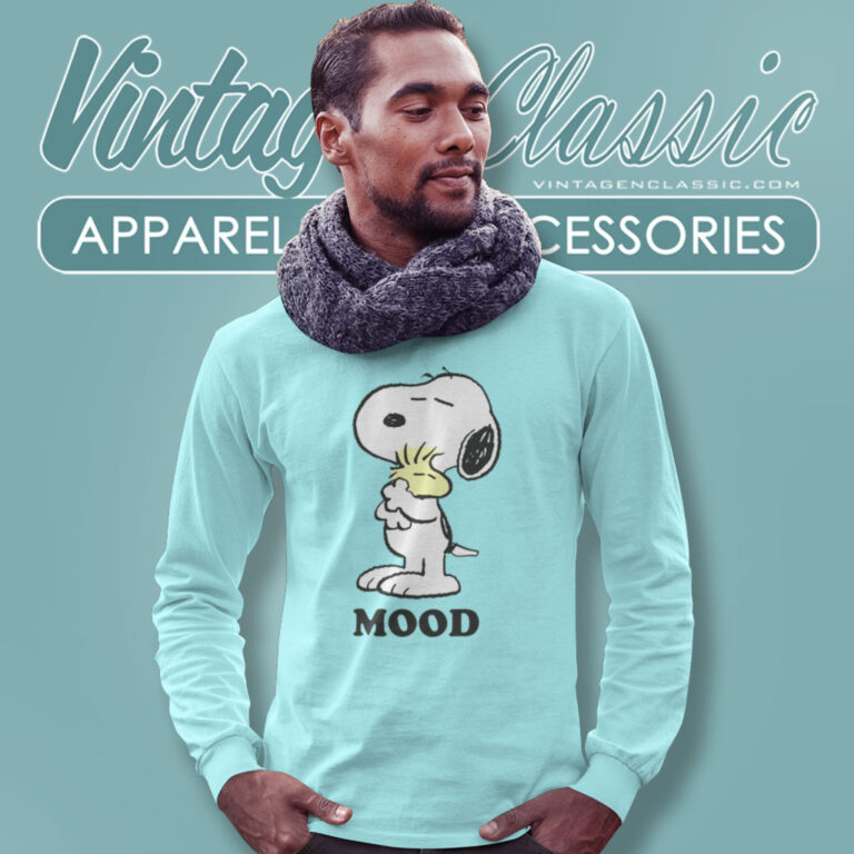 Snoopy And Woodstock Mood Long Sleeve Tee Snoopy And Woodstock Mood Long Sleeve Tee