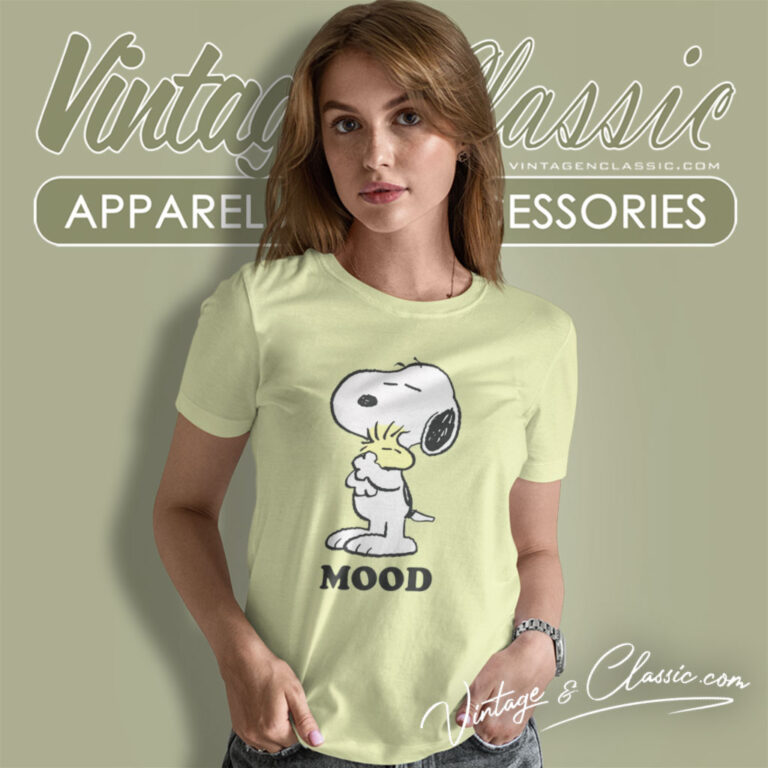 Snoopy And Woodstock Mood Women T Shirt Snoopy And Woodstock Mood Women T Shirt