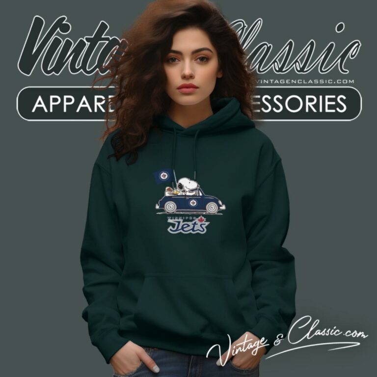 Snoopy And Woodstock Ride The Winnipeg Jets Car Hoodie Snoopy And Woodstock Ride The Winnipeg Jets Car Hoodie
