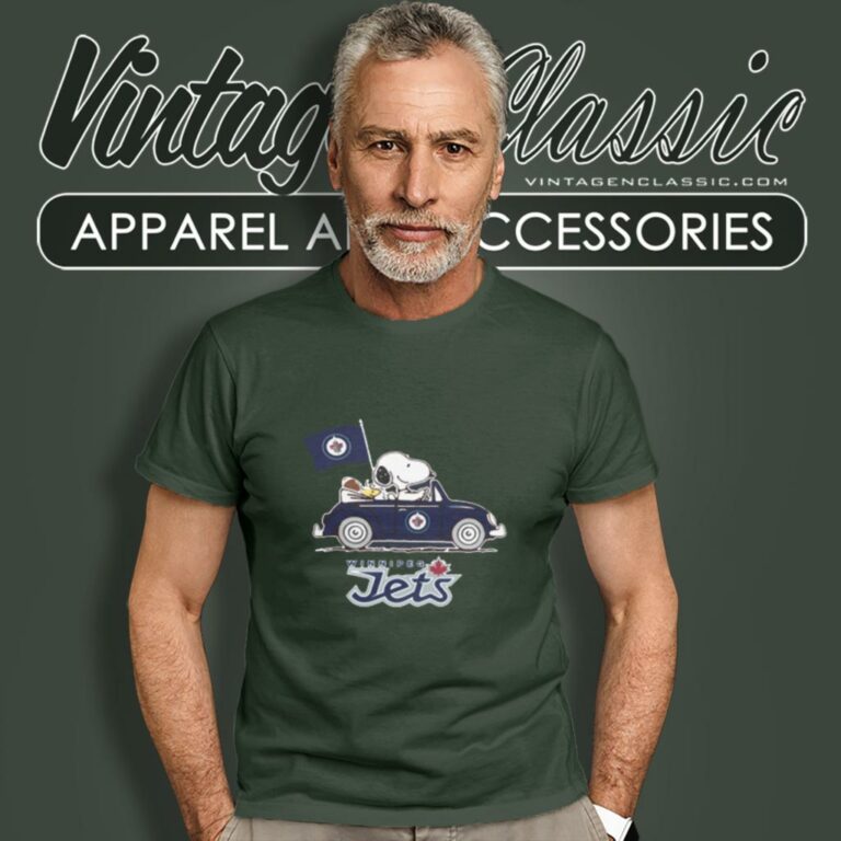 Snoopy And Woodstock Ride The Winnipeg Jets Car T Shirt Snoopy And Woodstock Ride The Winnipeg Jets Car T Shirt