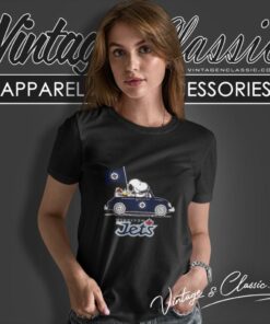 Snoopy And Woodstock Ride The Winnipeg Jets Car Women T Shirt