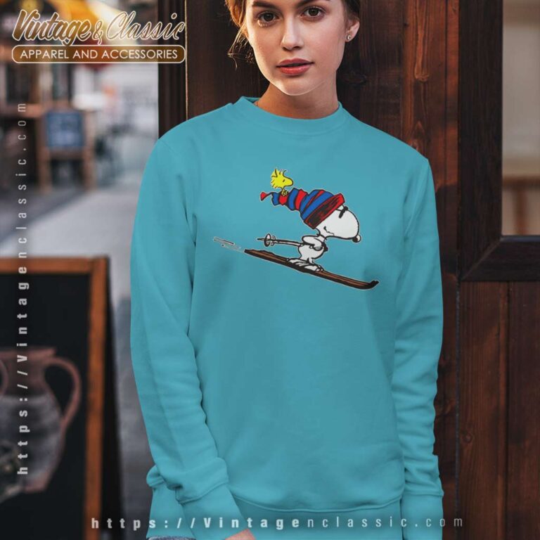 Snoopy And Woodstock Skiing Sweatshirt Snoopy And Woodstock Skiing Sweatshirt