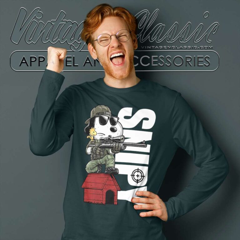 Snoopy And Woodstock Snipers Snipy Long Sleeve Tee Snoopy And Woodstock Snipers Snipy Long Sleeve Tee