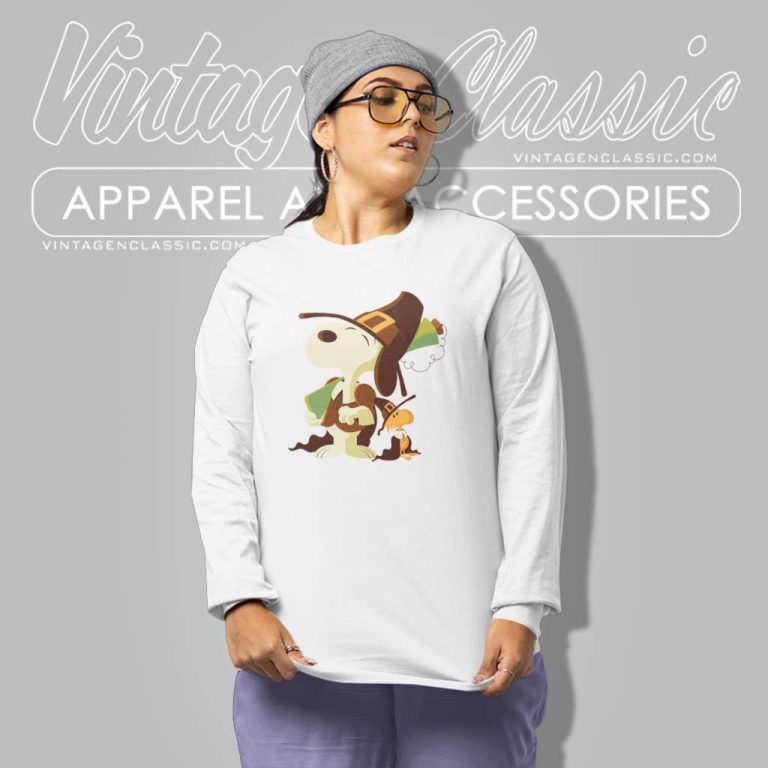Snoopy And Woodstock Thanksgiving Long Sleeve Tee Snoopy And Woodstock Thanksgiving Long Sleeve Tee