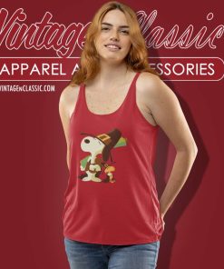 Snoopy And Woodstock Thanksgiving Tank Top Racerback