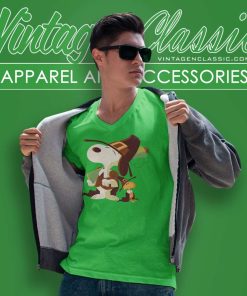 Snoopy And Woodstock Thanksgiving V Neck TShirt