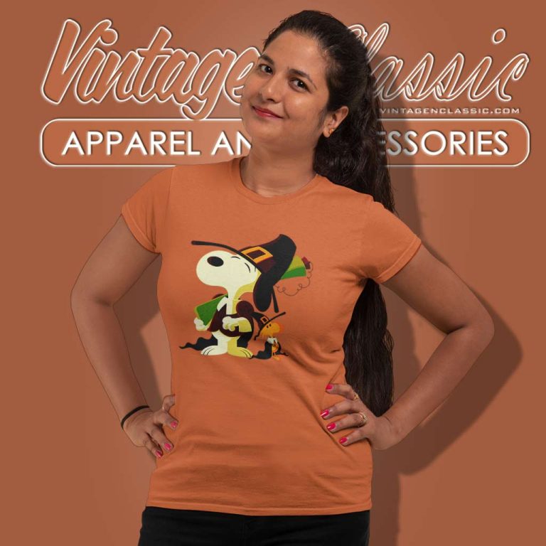Snoopy And Woodstock Thanksgiving Women TShirt Snoopy And Woodstock Thanksgiving Women TShirt