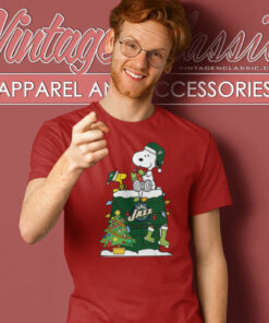Snoopy And Woodstock Utah Jazz Christmas T Shirt