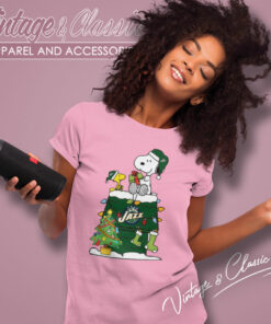 Snoopy And Woodstock Utah Jazz Christmas Women T Shirt