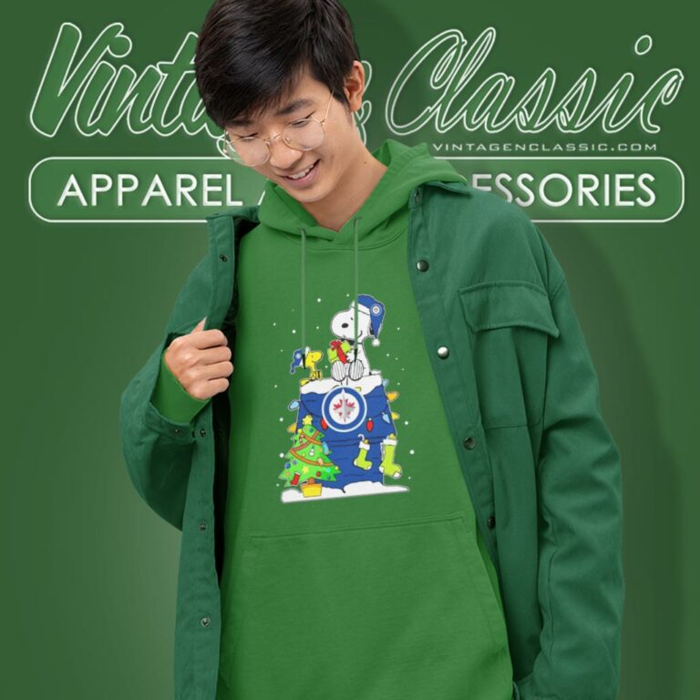 Snoopy And Woodstock Winnipeg Jets Hockey Logo Christmas Hoodie Snoopy And Woodstock Winnipeg Jets Hockey Logo Christmas Hoodie