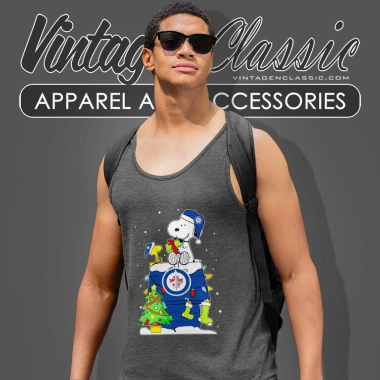 Snoopy And Woodstock Winnipeg Jets Hockey Logo Christmas Tank Top Racerback Snoopy And Woodstock Winnipeg Jets Hockey Logo Christmas Tank Top Racerback