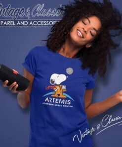 Snoopy Artemis Johnson Space Center Nasa Women TShirt