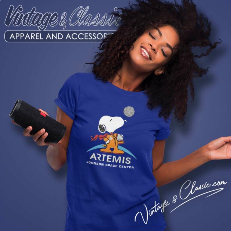 Snoopy Artemis Johnson Space Center Nasa Women TShirt Snoopy Artemis Johnson Space Center Nasa Women TShirt