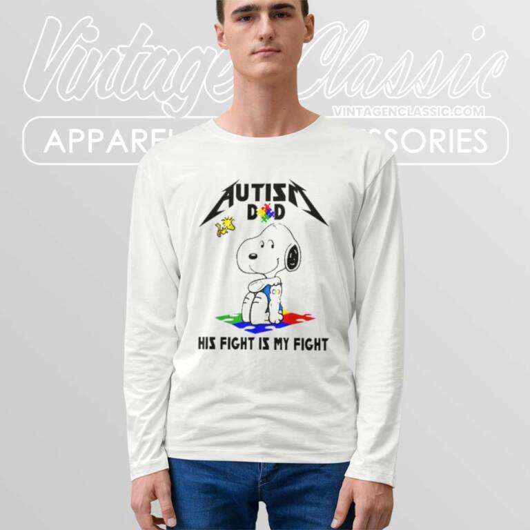 Snoopy Autism Dad Shirt Autism Metallica Logo Longsleeves Snoopy Autism Dad Shirt Autism Metallica Logo Longsleeves