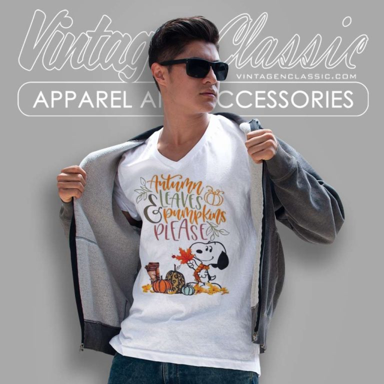 Snoopy Autumn Leaves Pumpkins Please Shirt Thanksgiving V Neck TShirt Snoopy Autumn Leaves Pumpkins Please Shirt Thanksgiving V Neck TShirt
