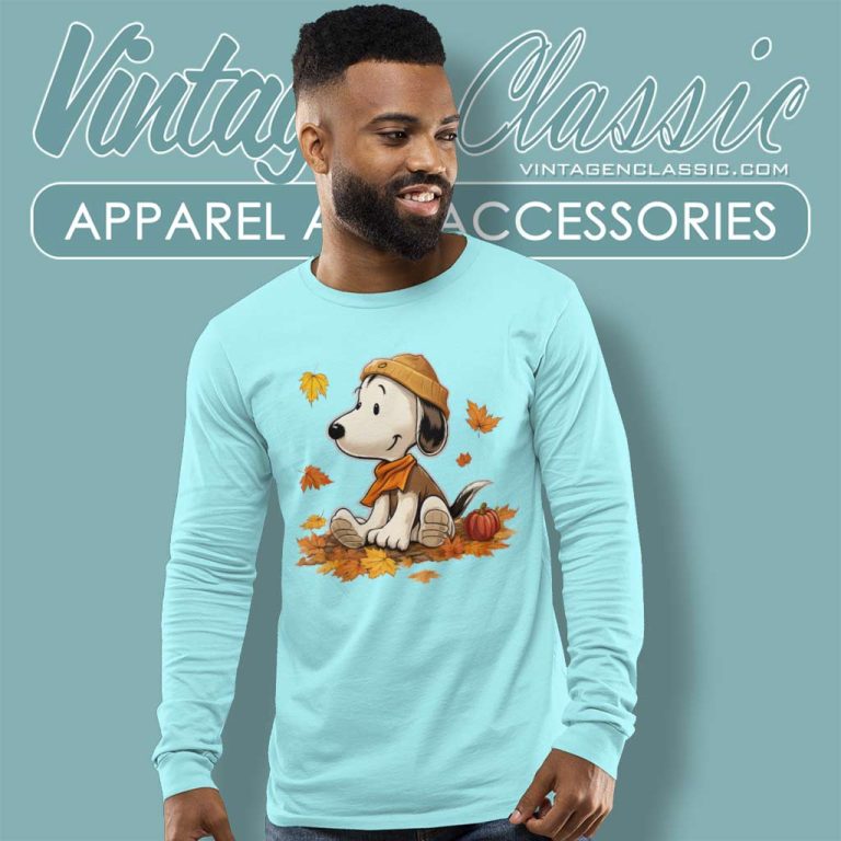 Snoopy Autumn Thanksgiving Day Long Sleeve Tee Snoopy Autumn Thanksgiving Day Long Sleeve Tee