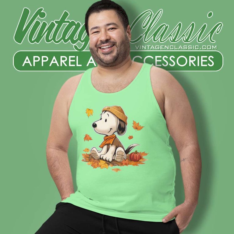 Snoopy Autumn Thanksgiving Day Tank Top Racerback Snoopy Autumn Thanksgiving Day Tank Top Racerback