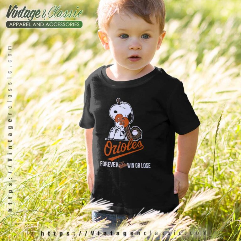 Snoopy Baltimore Orioles Forever Win Or Lose Kids T Shirt Snoopy Baltimore Orioles Forever Win Or Lose Kids T Shirt