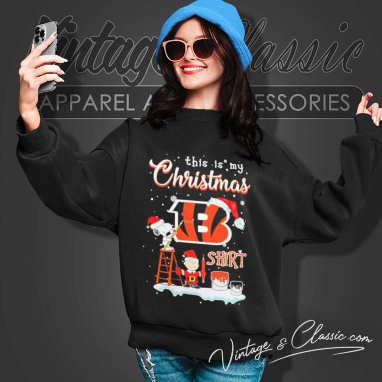 Snoopy Bengals This Is My Christmas Sweatshirt Snoopy Bengals This Is My Christmas Sweatshirt