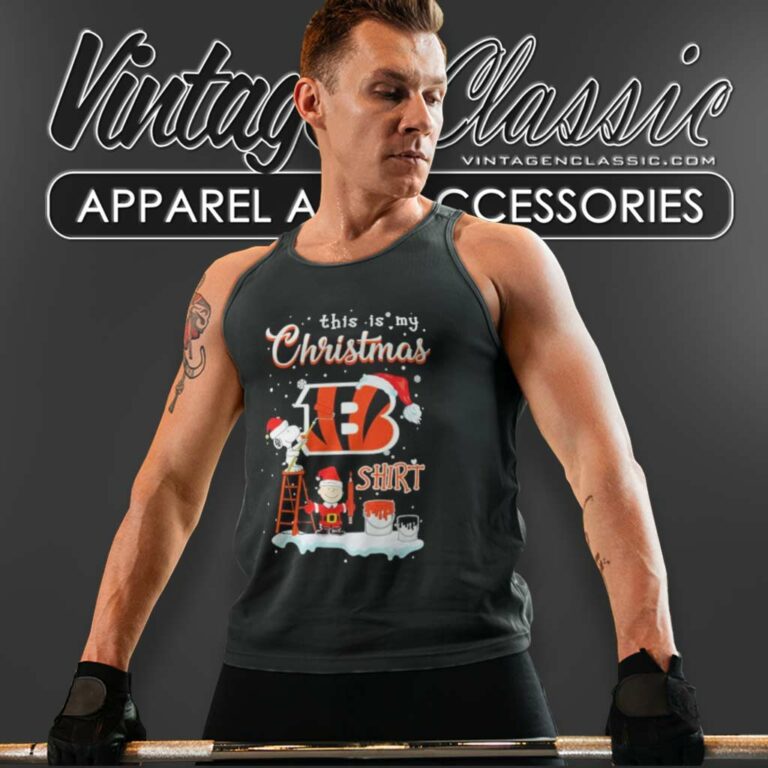 Snoopy Bengals This Is My Christmas Tank Top Racerback Snoopy Bengals This Is My Christmas Tank Top Racerback