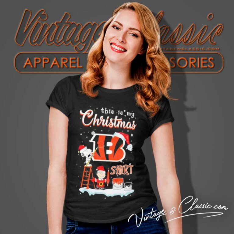 Snoopy Bengals This Is My Christmas Women TShirt Snoopy Bengals This Is My Christmas Women TShirt