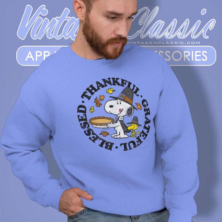 Snoopy Blessed Thankful Grateful Sweatshirt Snoopy Blessed Thankful Grateful Sweatshirt