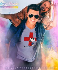 Snoopy Blood Donation V Neck TShirt