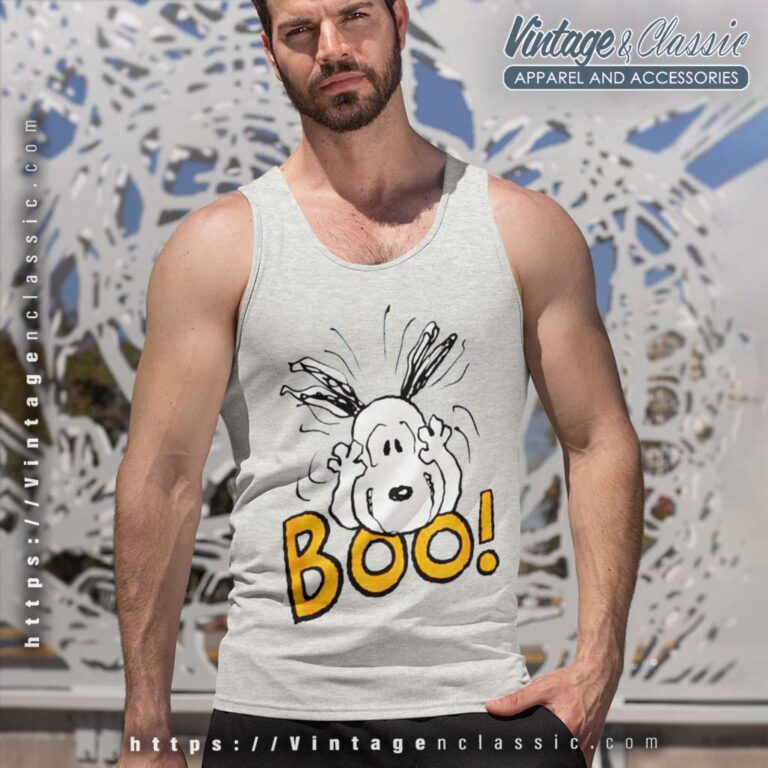 Snoopy Boo Funny Halloween Tank Top Racerback Snoopy Boo Funny Halloween Tank Top Racerback