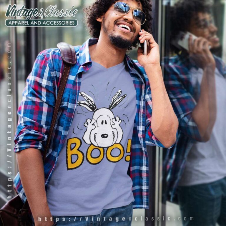 Snoopy Boo Funny Halloween V Neck TShirt Snoopy Boo Funny Halloween V Neck TShirt