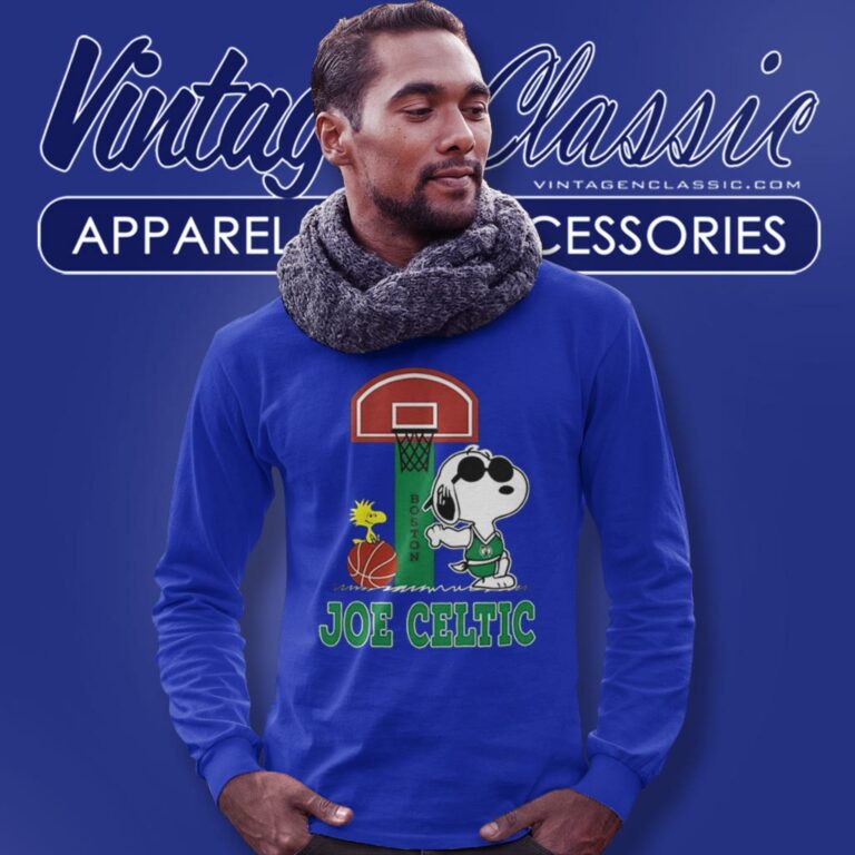 Snoopy Boston Celtics Basketball Long Sleeve Tee Snoopy Boston Celtics Basketball Long Sleeve Tee