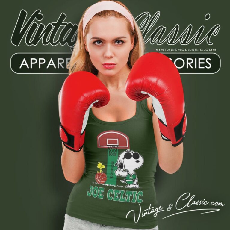 Snoopy Boston Celtics Basketball Tank Top Racerback Snoopy Boston Celtics Basketball Tank Top Racerback